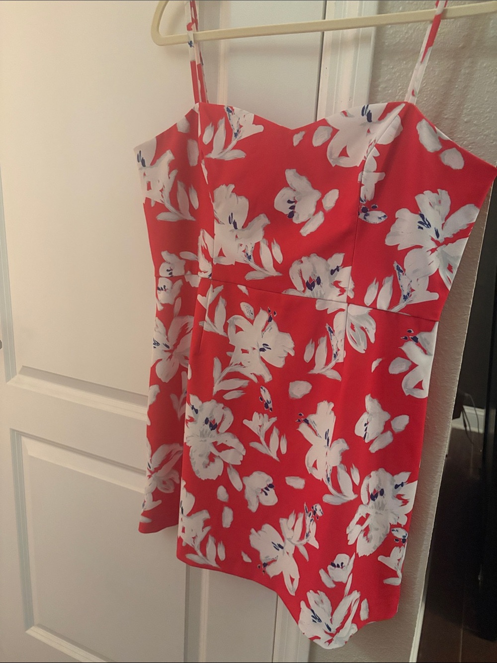 French Connection Red Floral Slip Dress